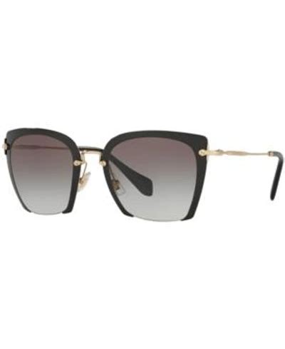 miu miu mu52rs|Miu Miu MU 52RS 52 Grey Gradient & Black Sunglasses.